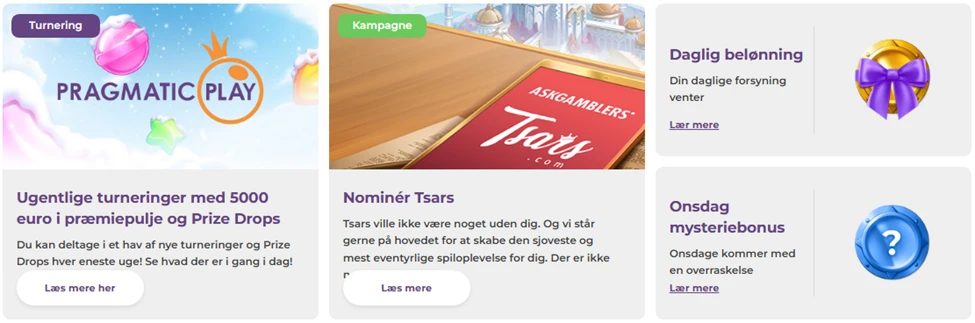 Tsars casino bonus
